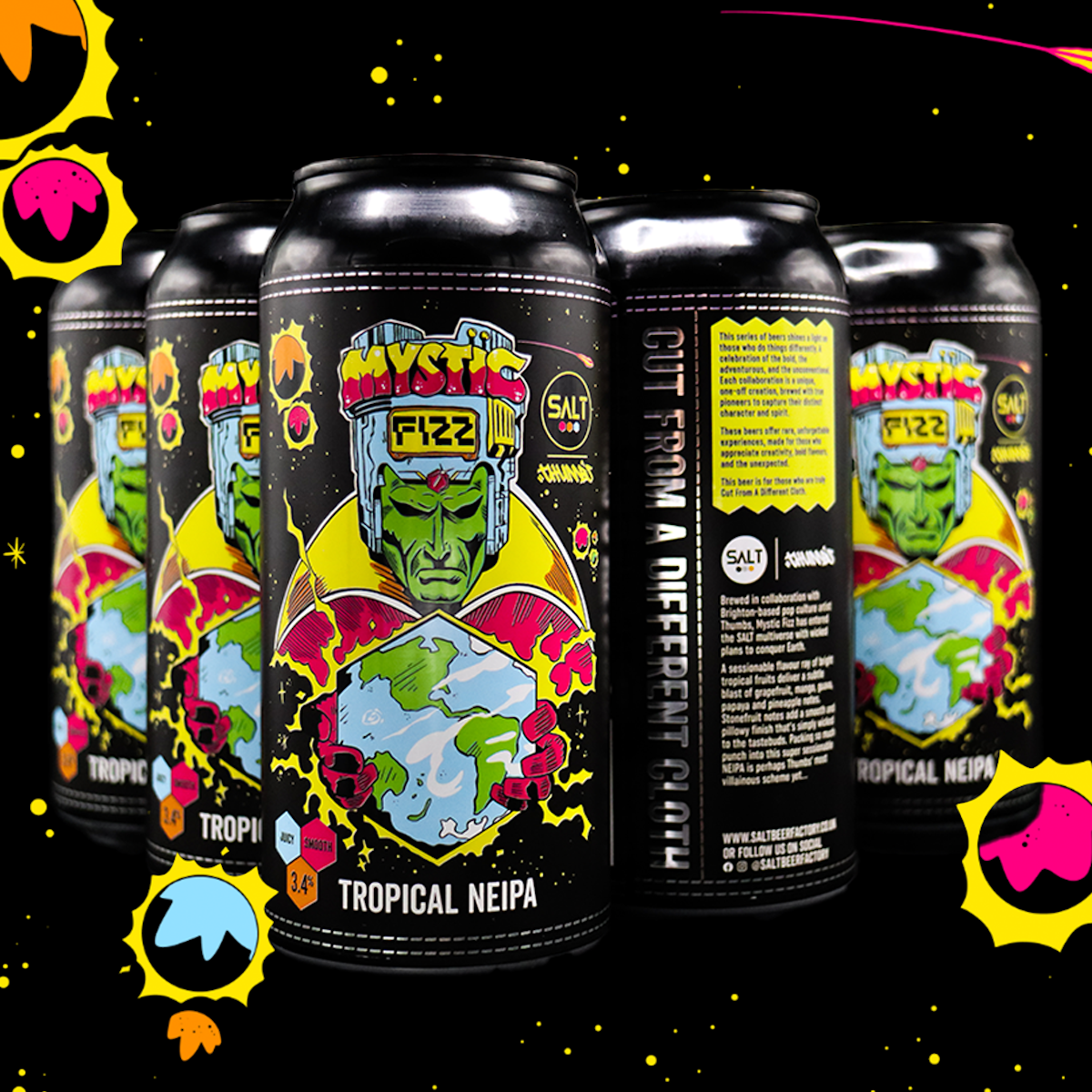 MYSTIC FIZZ 3.4% TROPICAL NEIPA | THUMBS