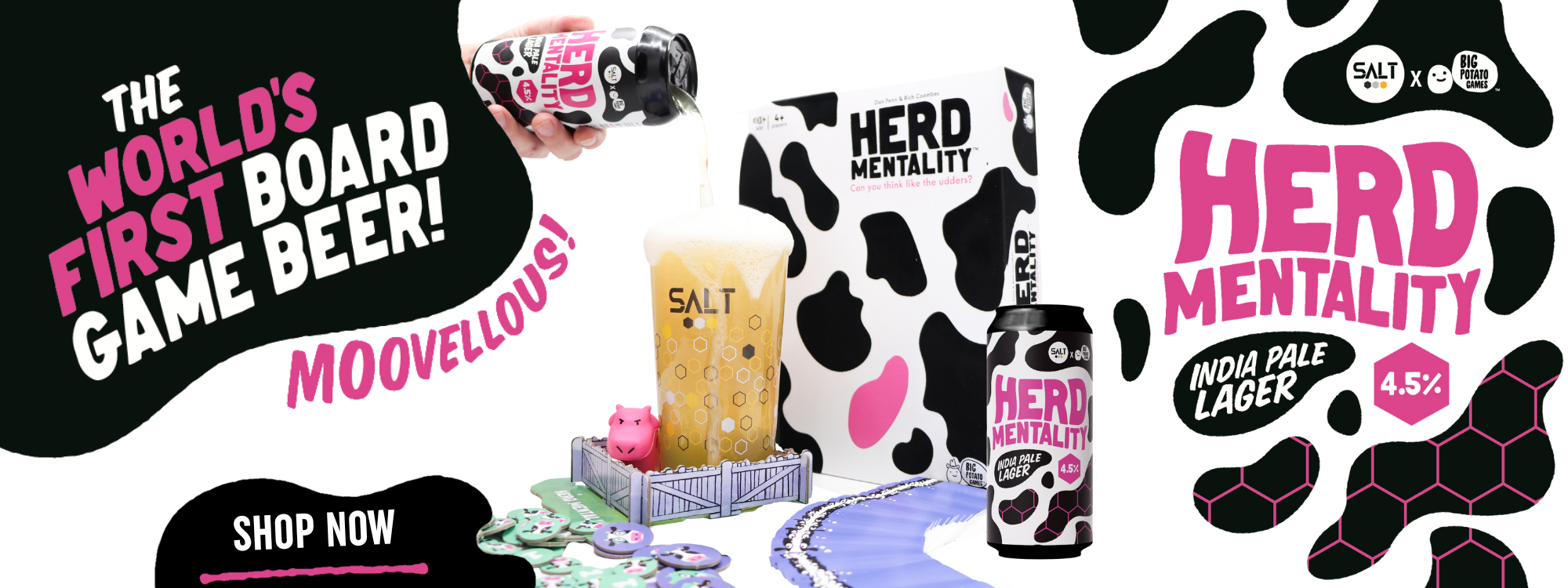 SALT and Big Potato Games Launch the World's First Board Game Beer, Herd Mentality