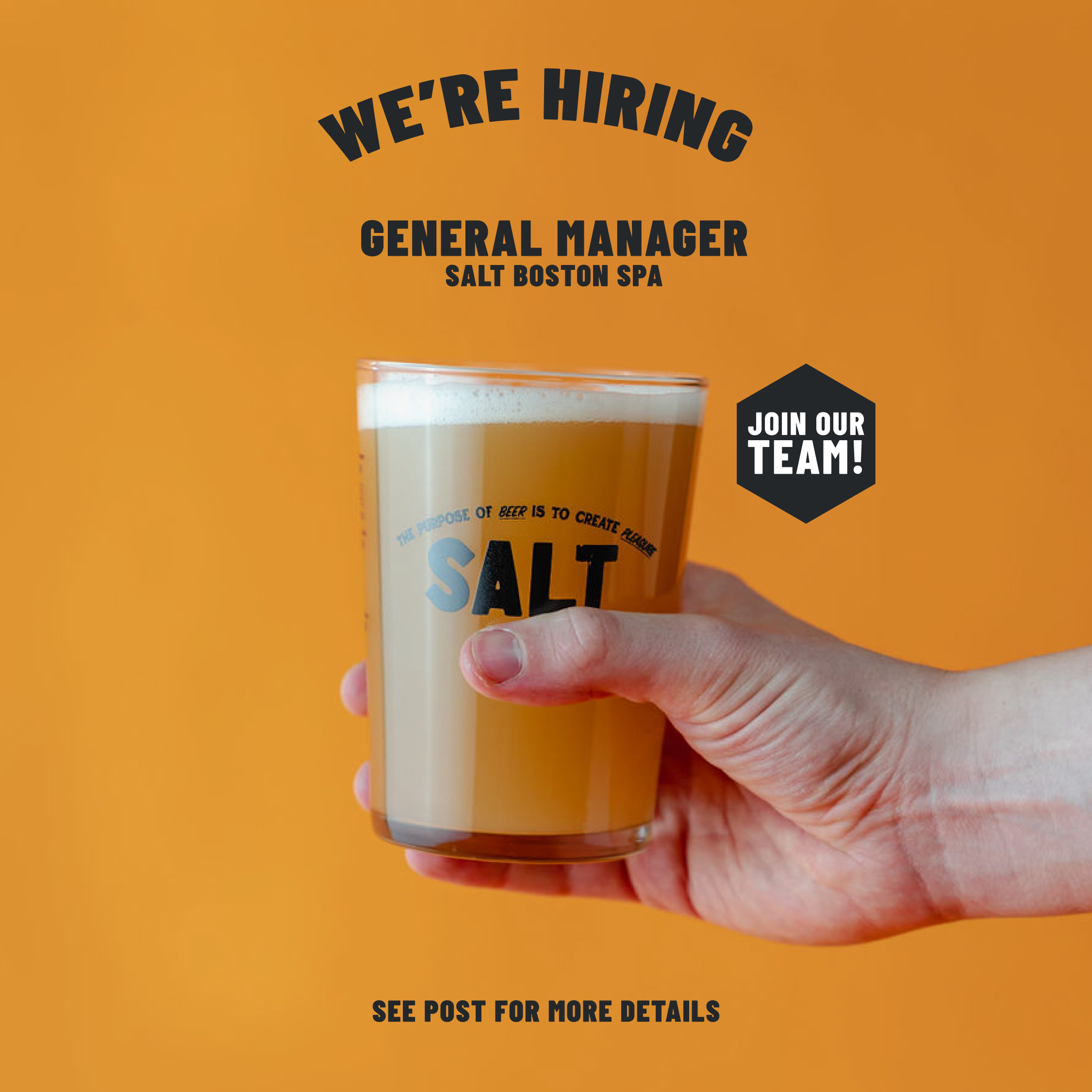 We're Hiring - General Manager