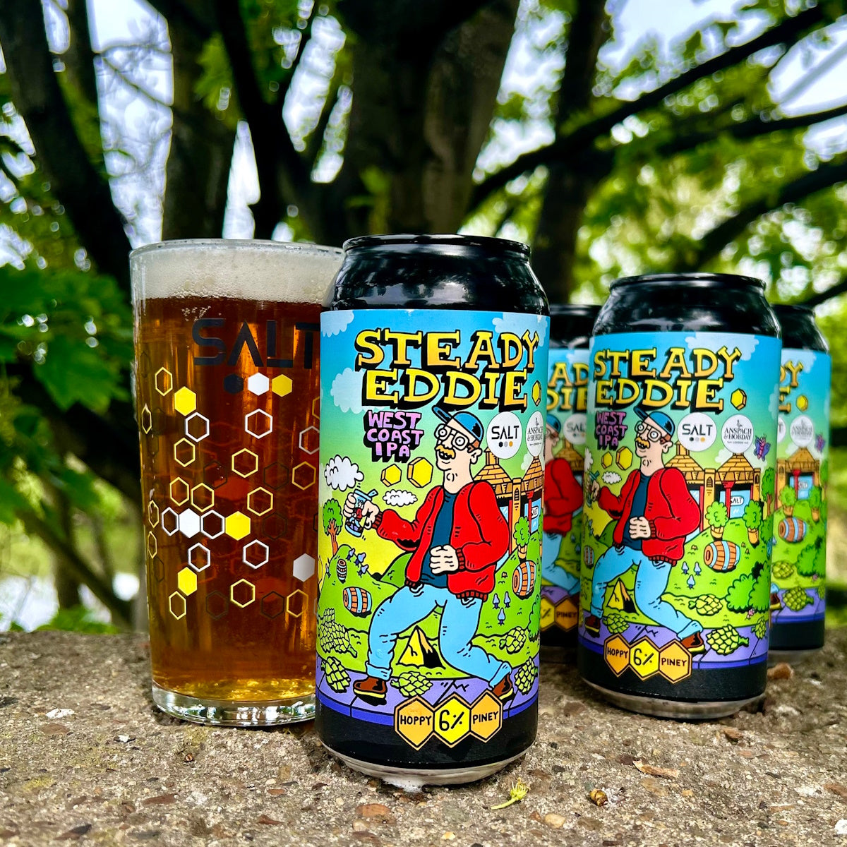STEADY EDDIE 6.0% WEST COAST IPA | SALT X ANSPACH & HOBDAY